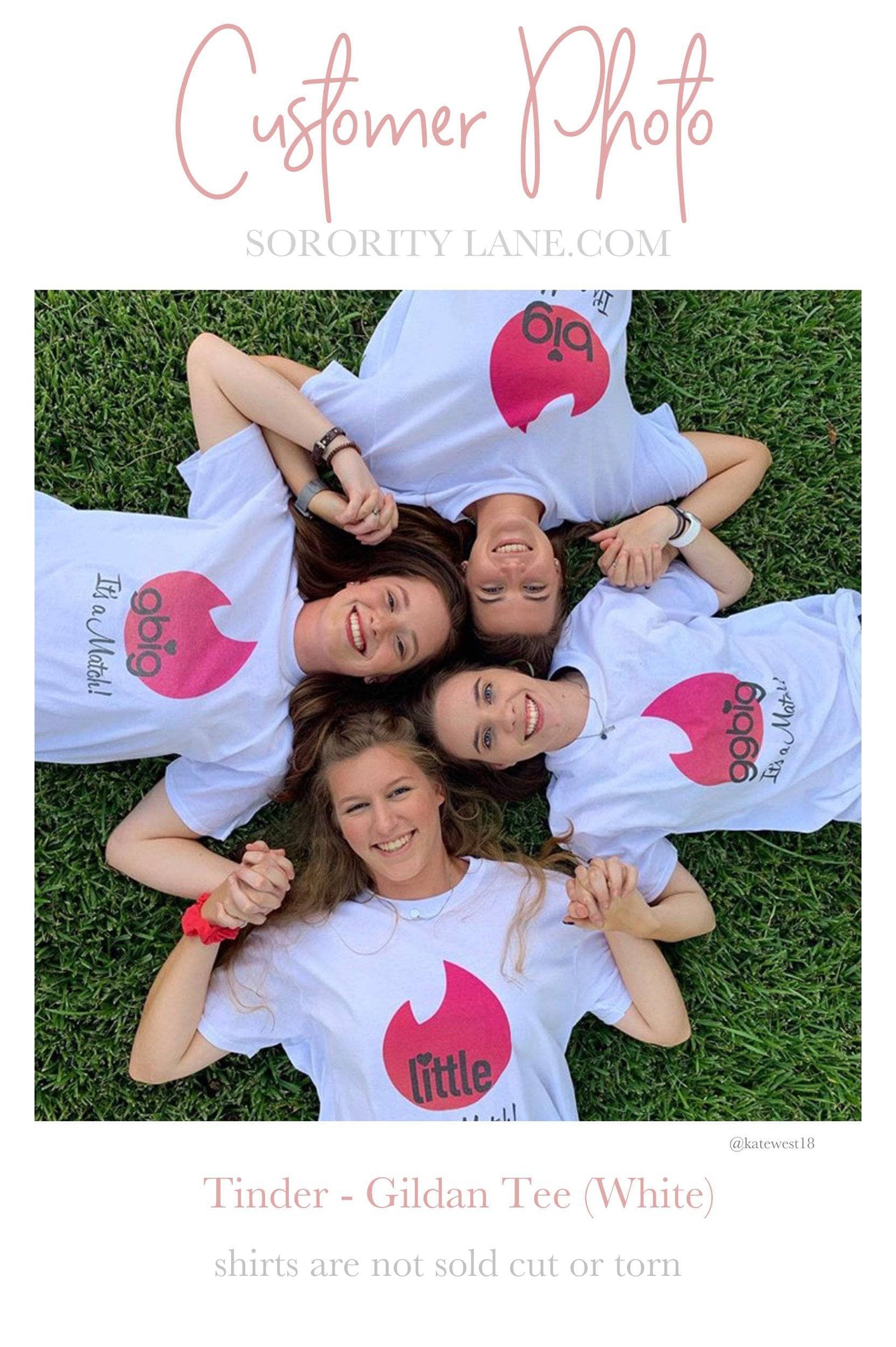 Big Little Tinder - It's a Match White Gildan Short Sleeve